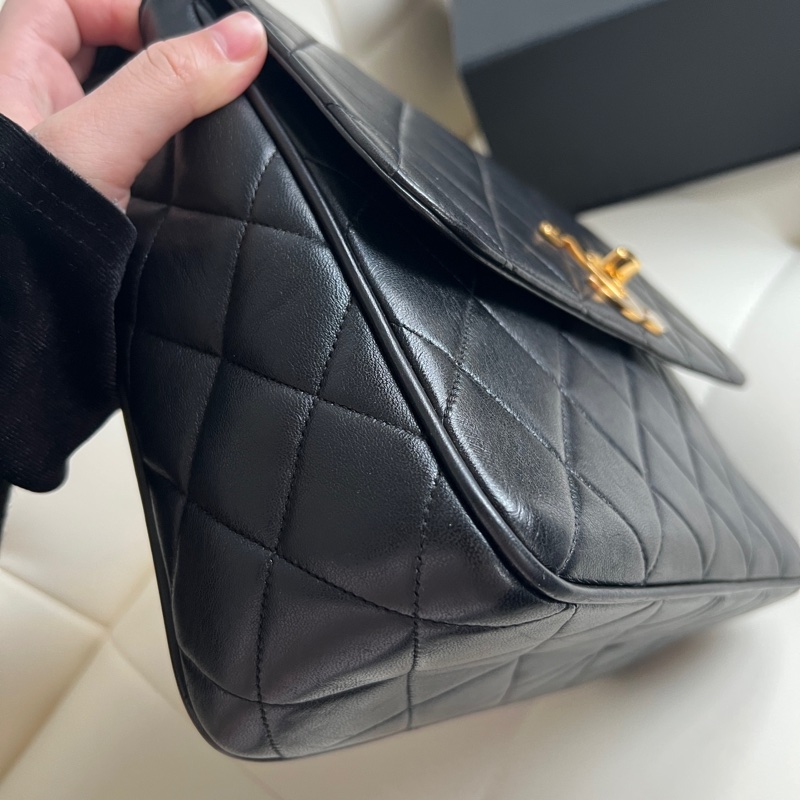 ✨Chanel vintage 黑金方胖子-7