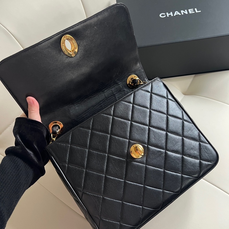✨Chanel vintage 黑金方胖子-8