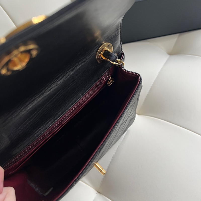 ✨Chanel vintage 黑金方胖子-9