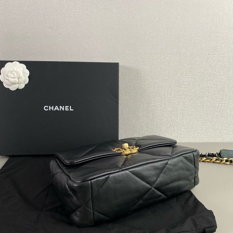 ✨Chanel 19bag小號 黑金羊皮 晶片款 有購證 99新🖤-8