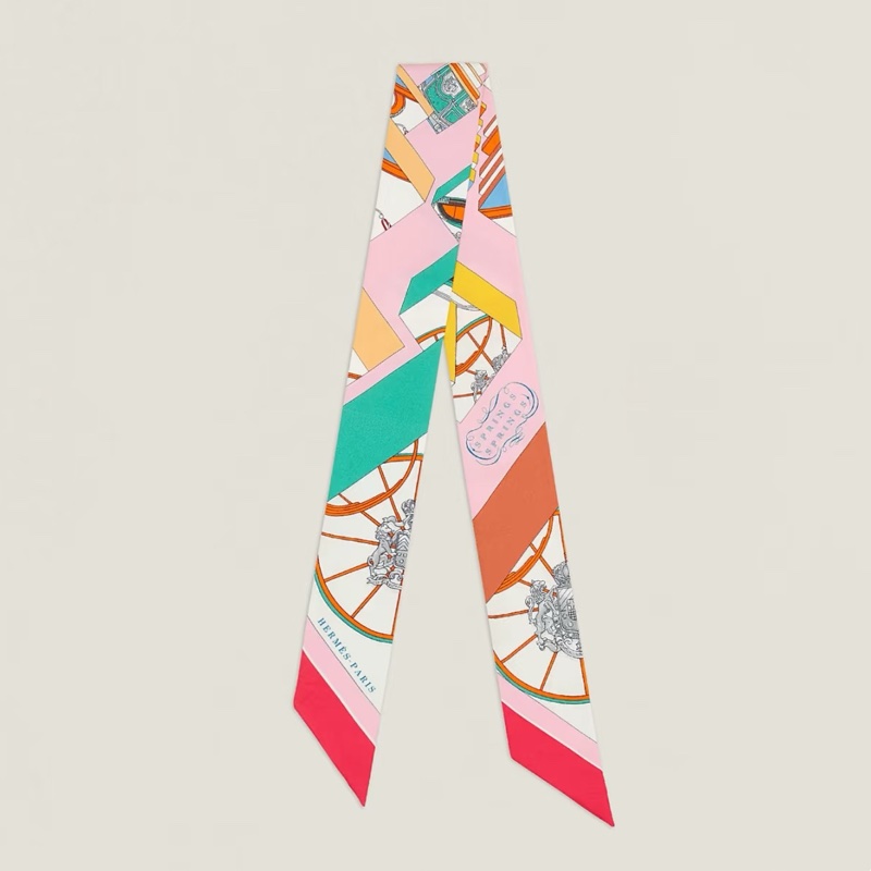 Hermes Spring Spring Twilly 名媛款 🌸 全新 附盒 超美-2