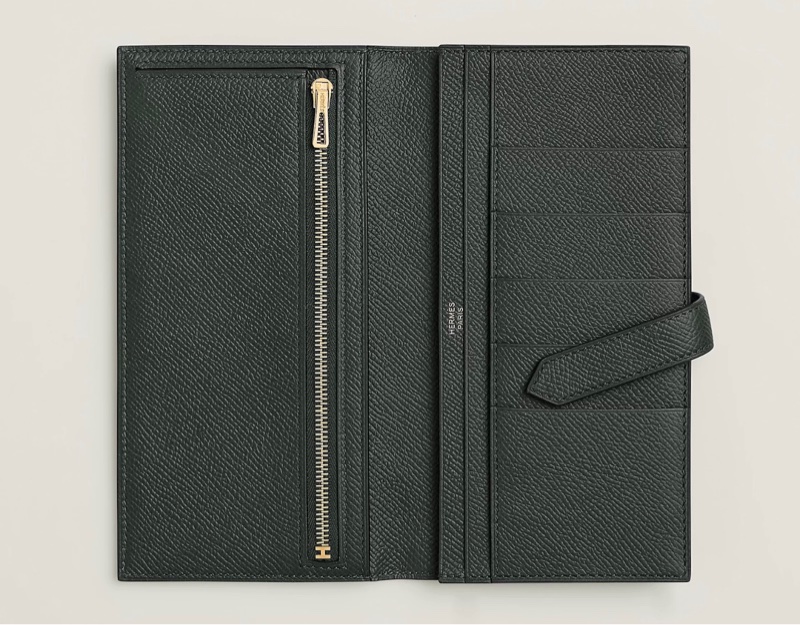 愛馬仕 Hermes Bearn 長夾 錢包 全黑 so black 台灣票 Epsom皮 黑色-2