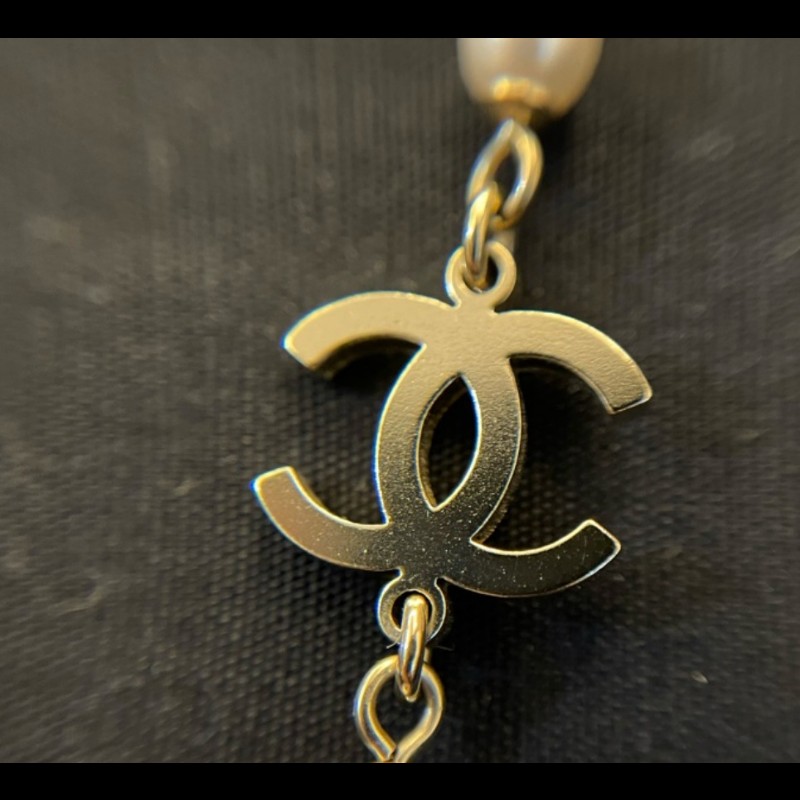 Chanel 愛心珍珠項鍊,全新閒置品-1