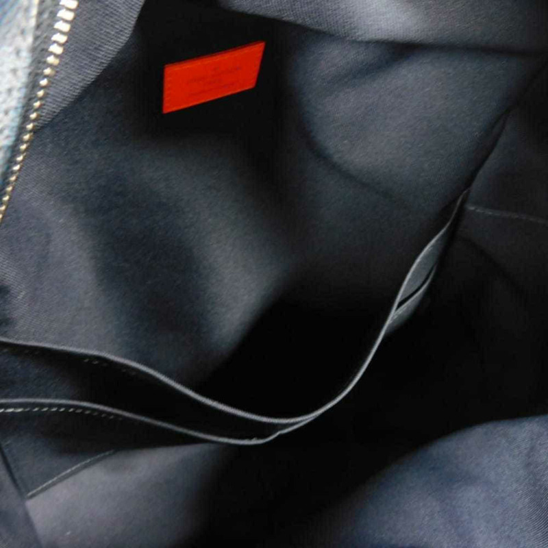 路易威登 Discovery Daypack 雙肩包，海軍藍，19AW Damier Cobalt Lace 迷彩，橙色，N40157，男士包-9