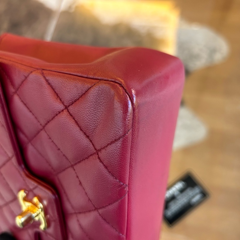 Chanel 香奈兒菱格紋雙C扣手提晚宴包-8