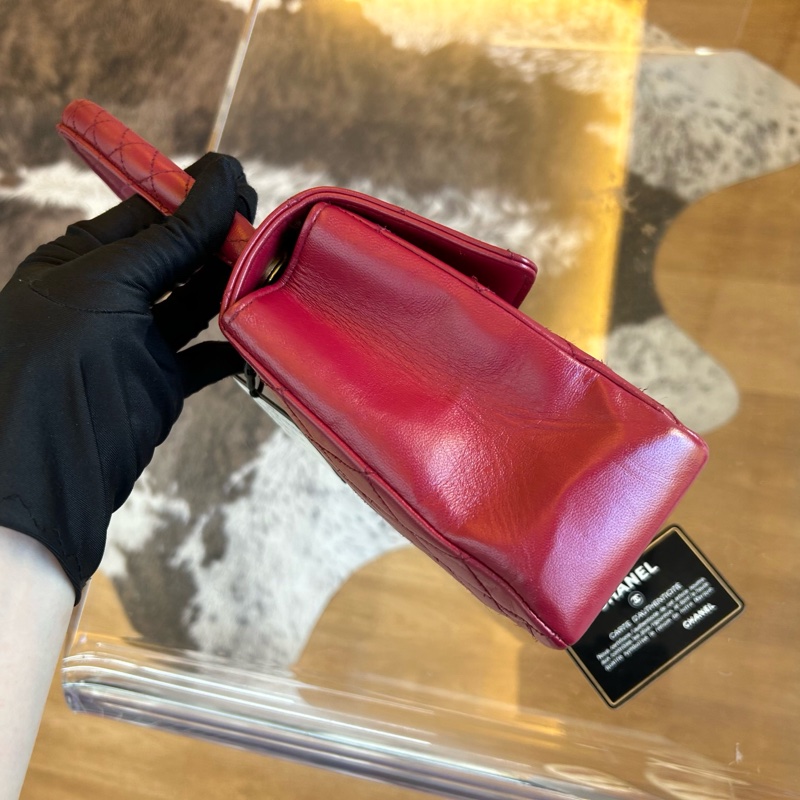 Chanel 香奈兒菱格紋雙C扣手提晚宴包-12