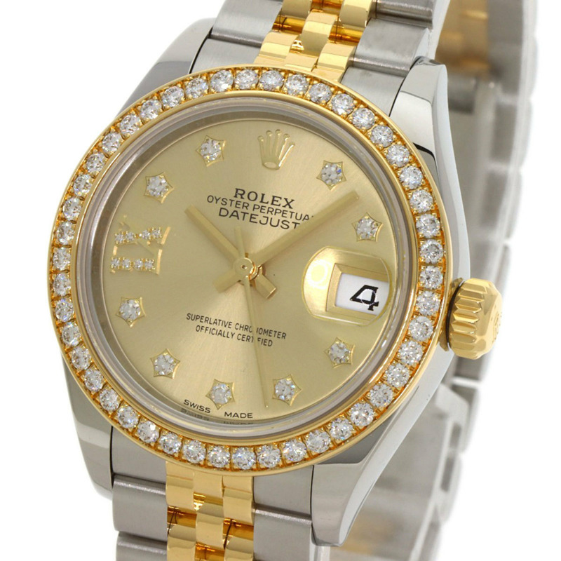 勞力士 279383RBR Datejust Star IX 鑲鑽錶圈腕錶，精鋼/18K 白金（18K 金）材質，女士款-2