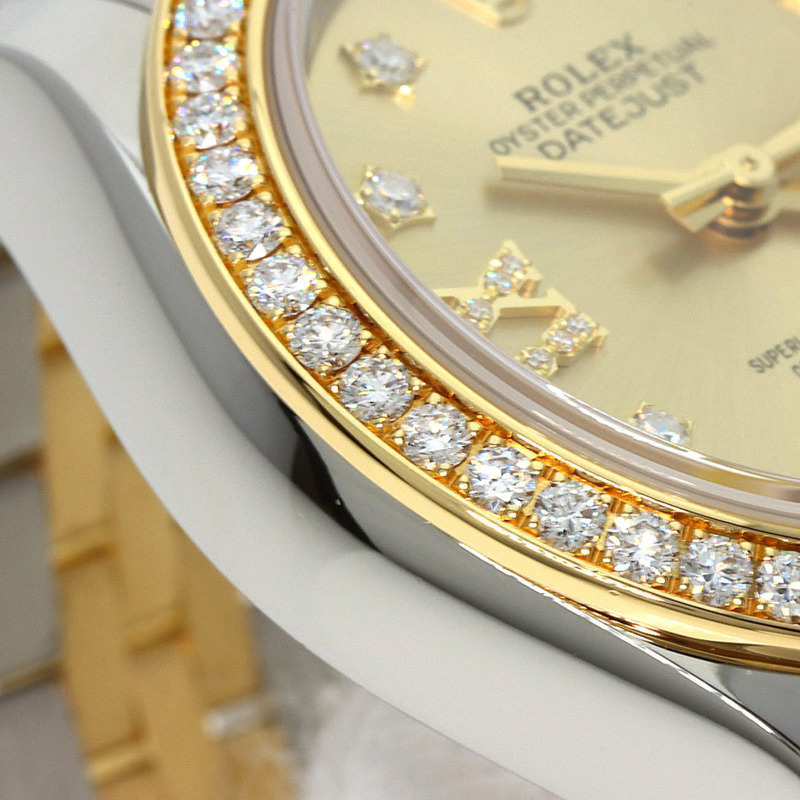 勞力士 279383RBR Datejust Star IX 鑲鑽錶圈腕錶，精鋼/18K 白金（18K 金）材質，女士款-14