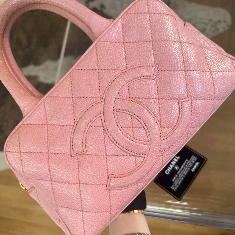 Chanel 香奈兒魚子醬保齡球小號粉色內裡帶卡-2