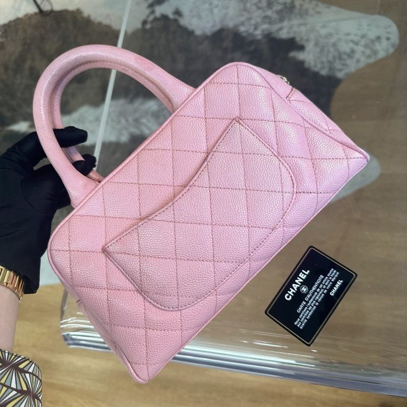 Chanel 香奈兒魚子醬保齡球小號粉色內裡帶卡-3