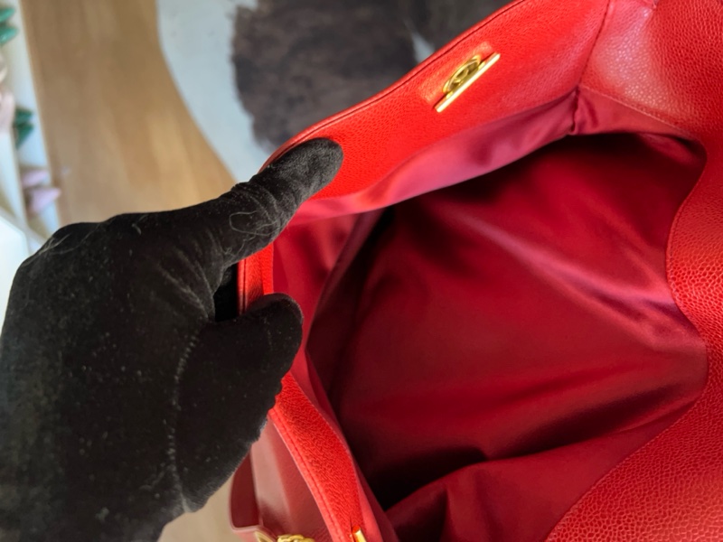 Chanel 香奈兒魚子醬大雙c金球貝嫂機場托特包帶卡-6