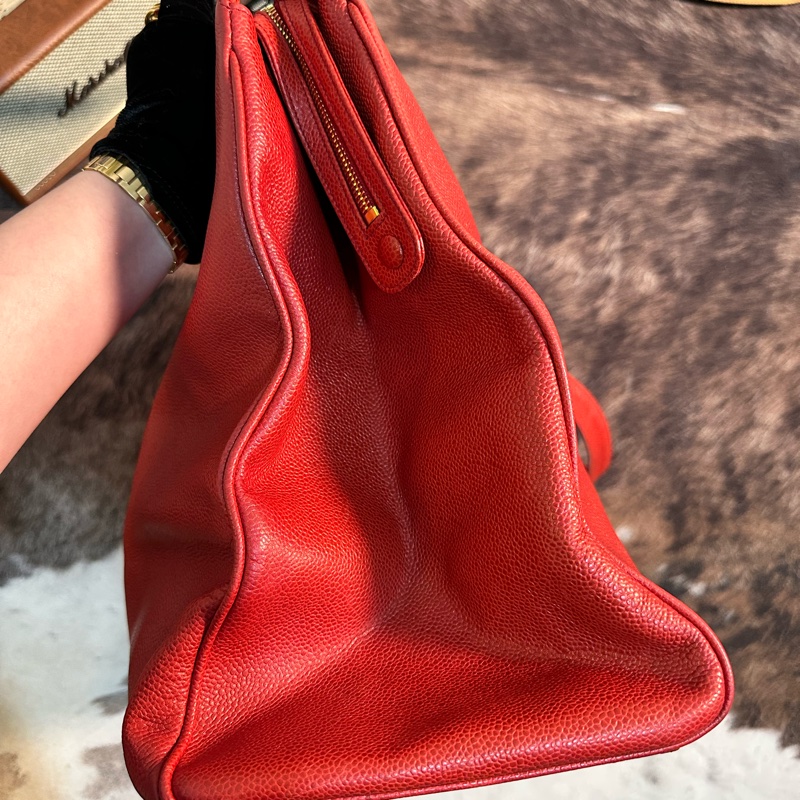 Chanel 香奈兒魚子醬大雙c金球貝嫂機場托特包帶卡-10