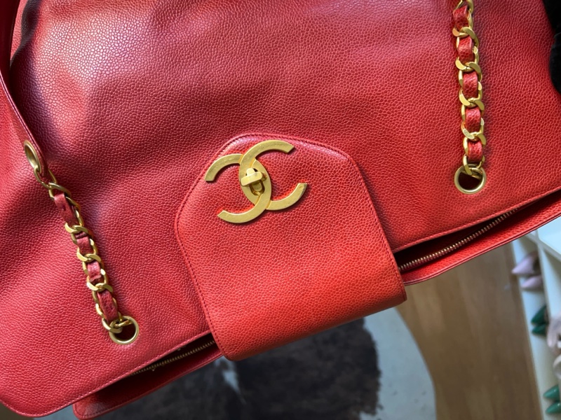 Chanel 香奈兒魚子醬大雙c金球貝嫂機場托特包帶卡-12