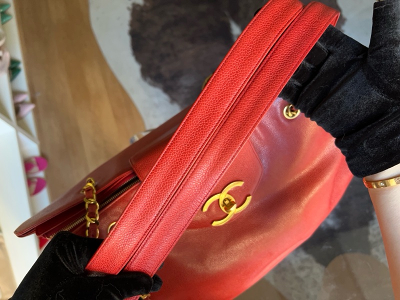 Chanel 香奈兒魚子醬大雙c金球貝嫂機場托特包帶卡-14