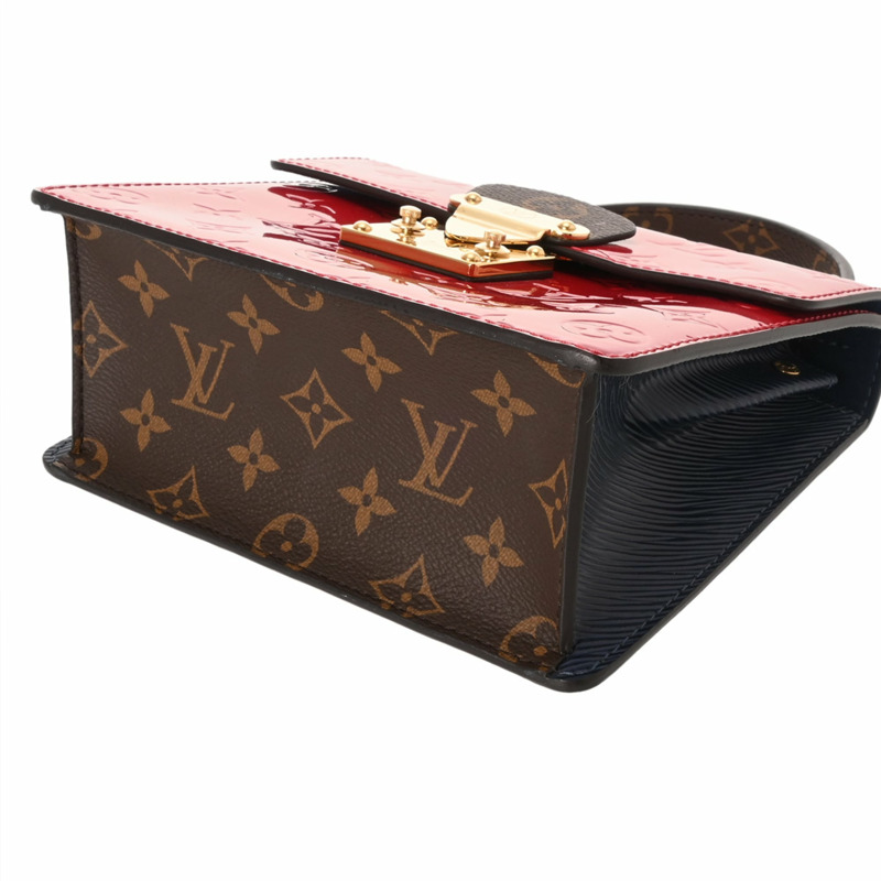 路易威登 Monogram Vernis Spring Street PM 兩用猩紅色 M90505 女士手提包，A級，二手，Ginzo-5
