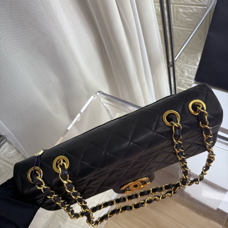 Chanel 香奈兒黑金菱格紋貝嫂鏈條包-4