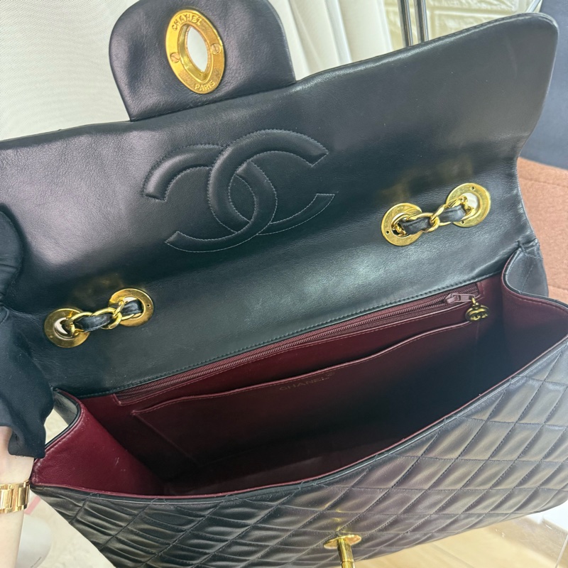 Chanel 香奈兒黑金菱格紋貝嫂鏈條包-6