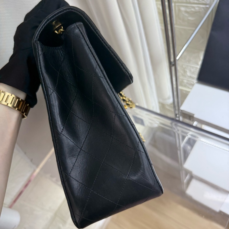 Chanel 香奈兒黑金菱格紋貝嫂鏈條包-7