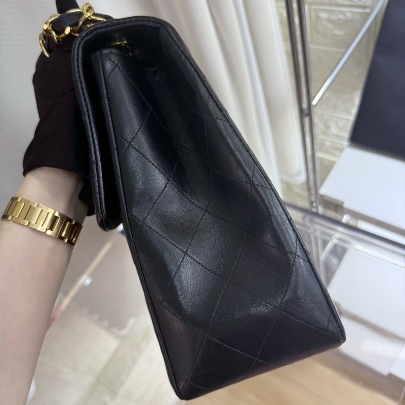 Chanel 香奈兒黑金菱格紋貝嫂鏈條包-8