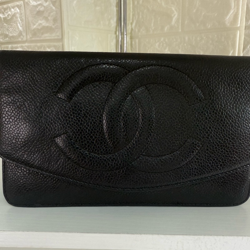 Chanel 香奈兒黑金魚子醬手包-1