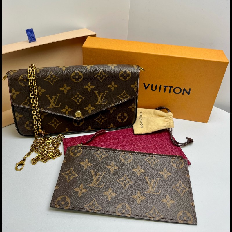 LV老花三合一 鏈條包-0