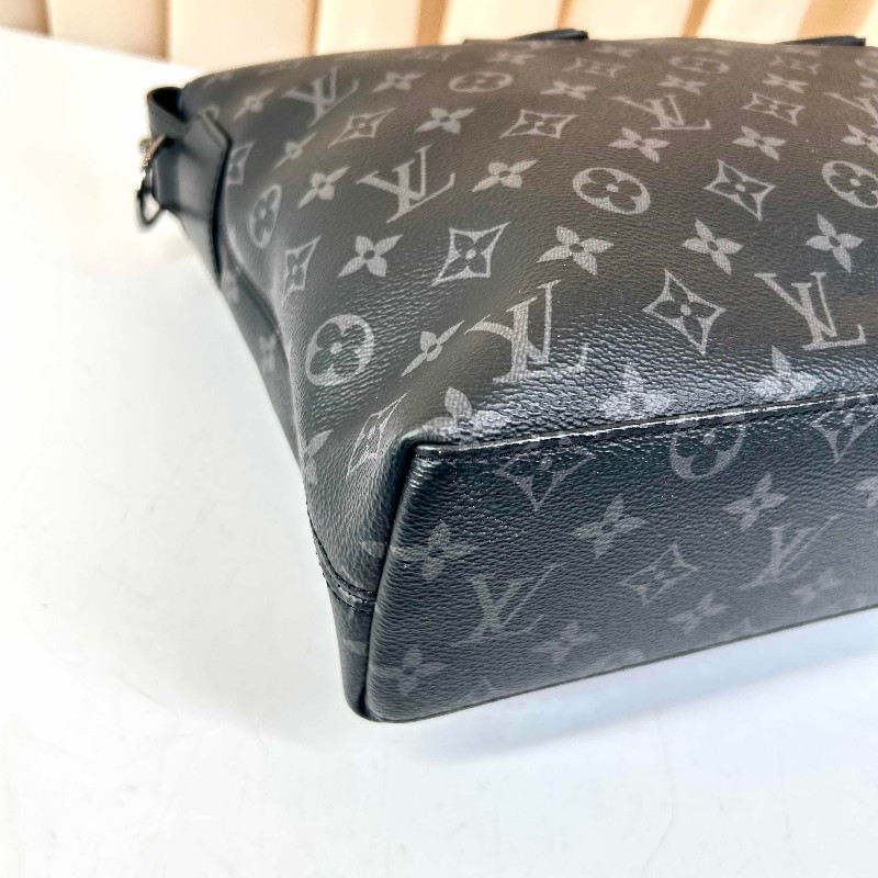 LV路易威登Exploer通勤便攜經典老花帆布拼皮革 電腦公事包-6