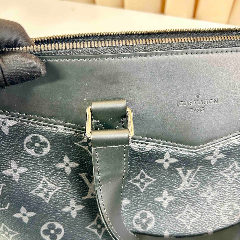 LV路易威登Exploer通勤便攜經典老花帆布拼皮革 電腦公事包-14