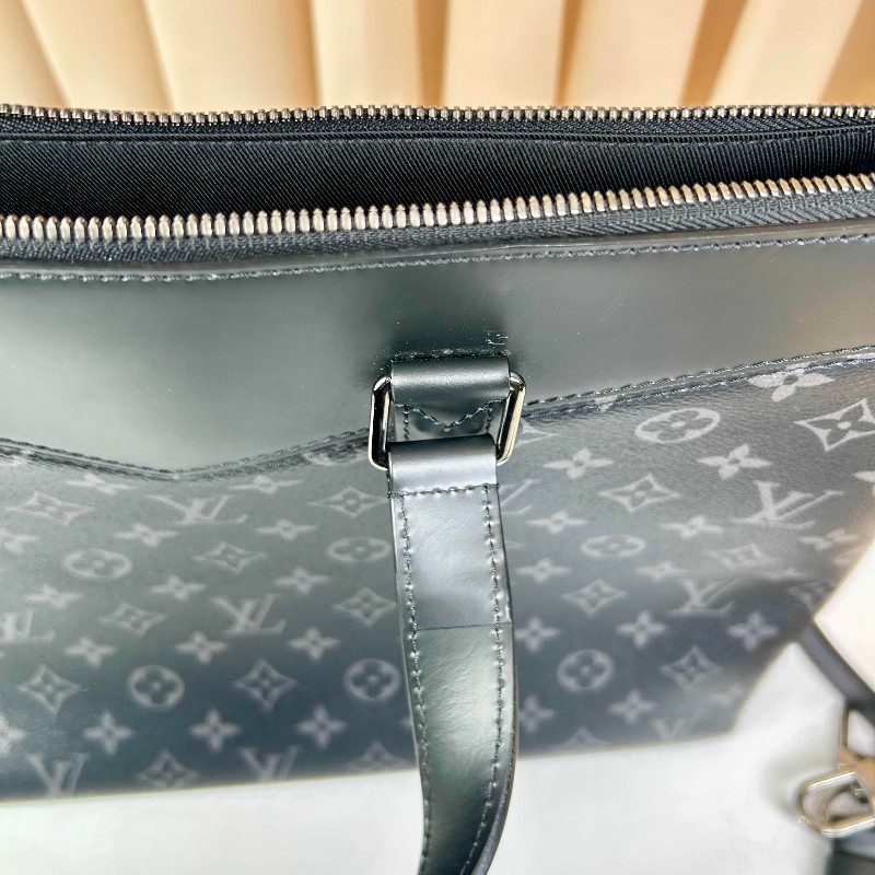 LV路易威登Exploer通勤便攜經典老花帆布拼皮革 電腦公事包-17