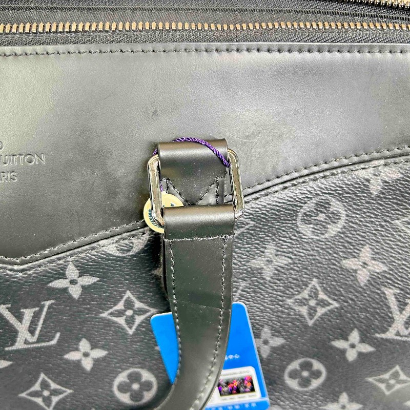 LV路易威登Exploer通勤便攜經典老花帆布拼皮革 電腦公事包-22