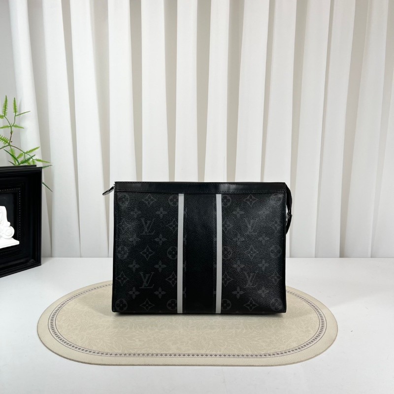 LV路易威登 閃電藤原浩限量款 黑花 男士手拿包 洗漱包-0