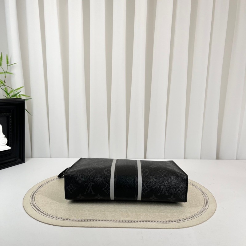 LV路易威登 閃電藤原浩限量款 黑花 男士手拿包 洗漱包-2