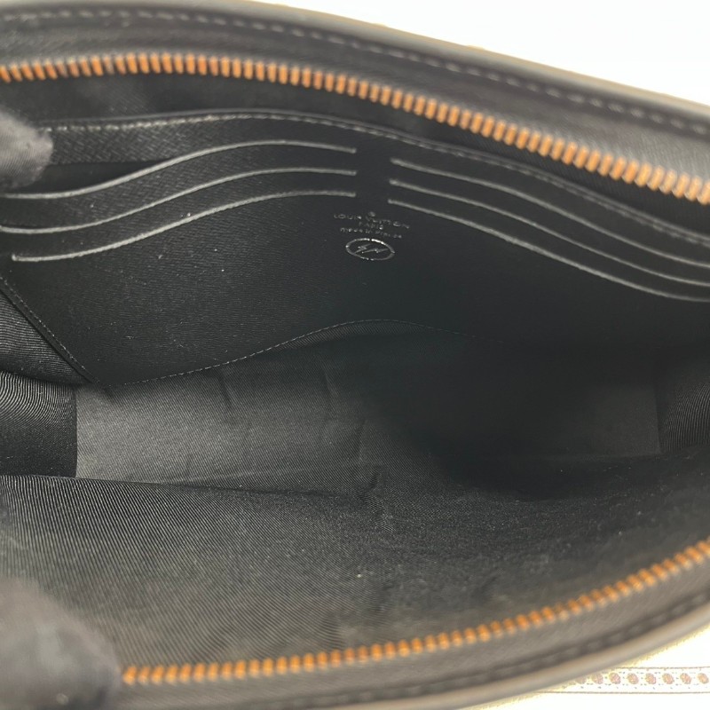 LV路易威登 閃電藤原浩限量款 黑花 男士手拿包 洗漱包-5