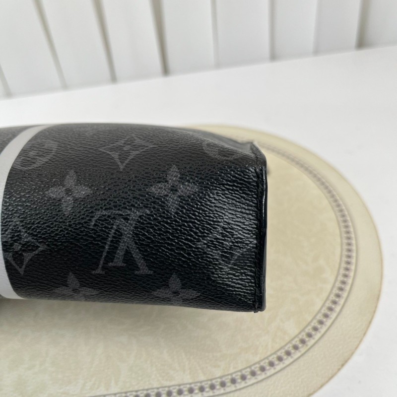 LV路易威登 閃電藤原浩限量款 黑花 男士手拿包 洗漱包-20