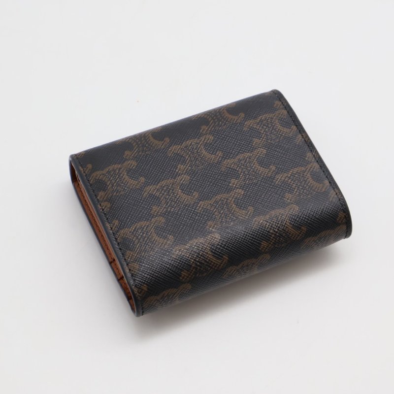 CELINE Triomphe凱旋釦老花三折短夾-1