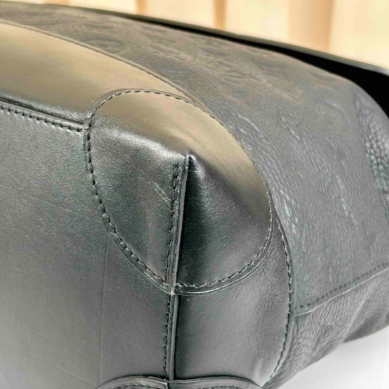 LV 路易威登黑色壓紋牛皮Steamer 手提包 斜背包-8