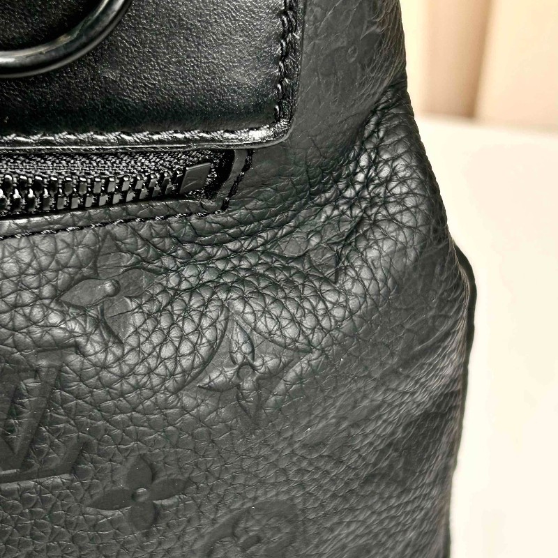 LV 路易威登黑色壓紋牛皮Steamer 手提包 斜背包-13