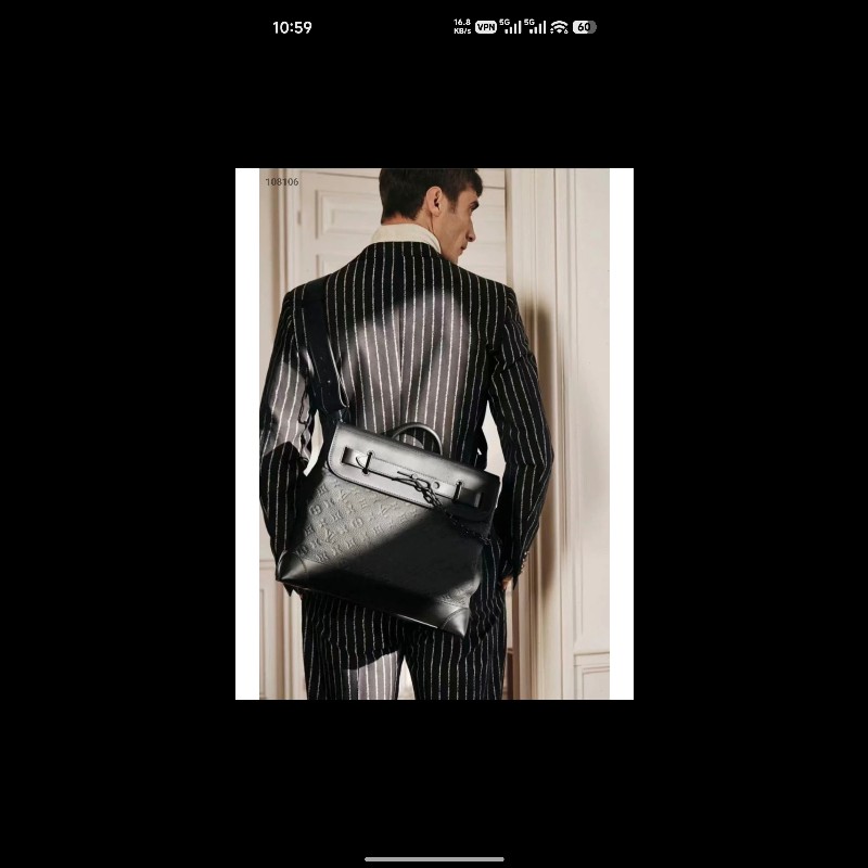 LV 路易威登黑色壓紋牛皮Steamer 手提包 斜背包-16