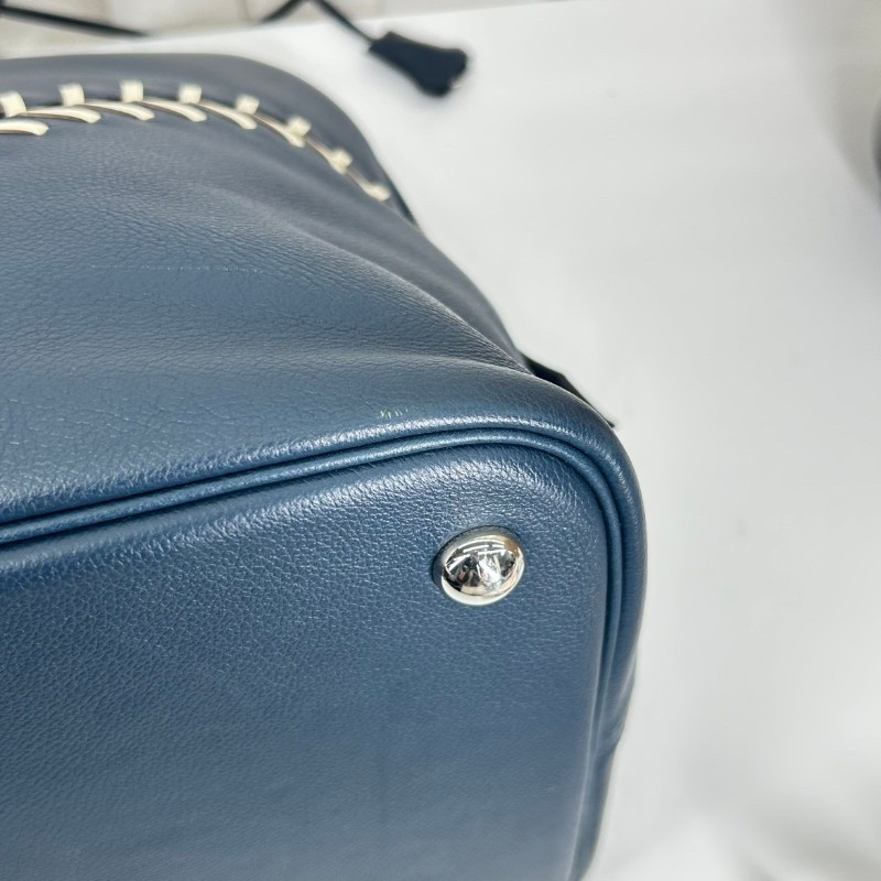 Hermes C刻 限量秀款 深藍保齡球Bolide45旅行包-11