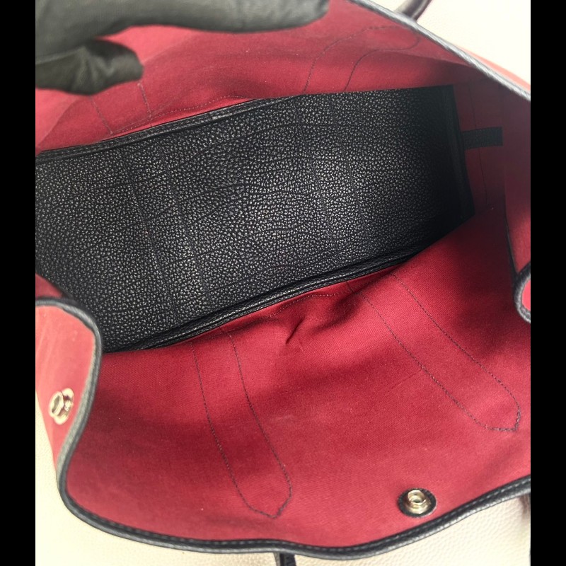 Hermes garden party花園36紅色帆布銀扣-4