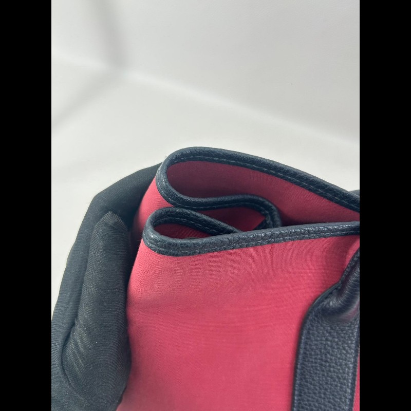 Hermes garden party花園36紅色帆布銀扣-10