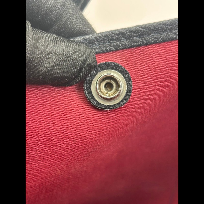 Hermes garden party花園36紅色帆布銀扣-16