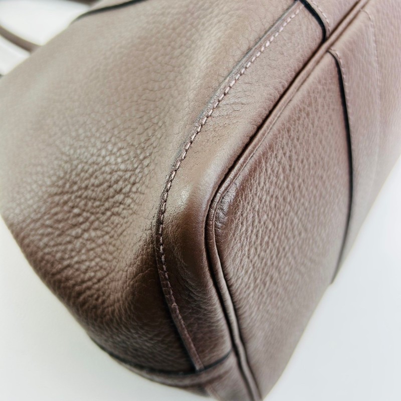 Hermes Garden Party棕色花園36 手提包銀扣Negonda皮 框刻-8