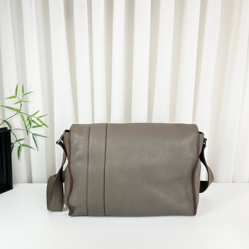 Hermes ALFRED35 埃佛德男士大容量郵差包 Togo皮銀扣-1