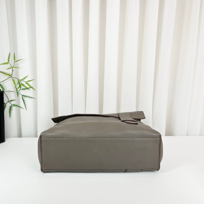 Hermes ALFRED35 埃佛德男士大容量郵差包 Togo皮銀扣-2