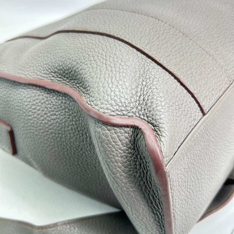 Hermes ALFRED35 埃佛德男士大容量郵差包 Togo皮銀扣-6