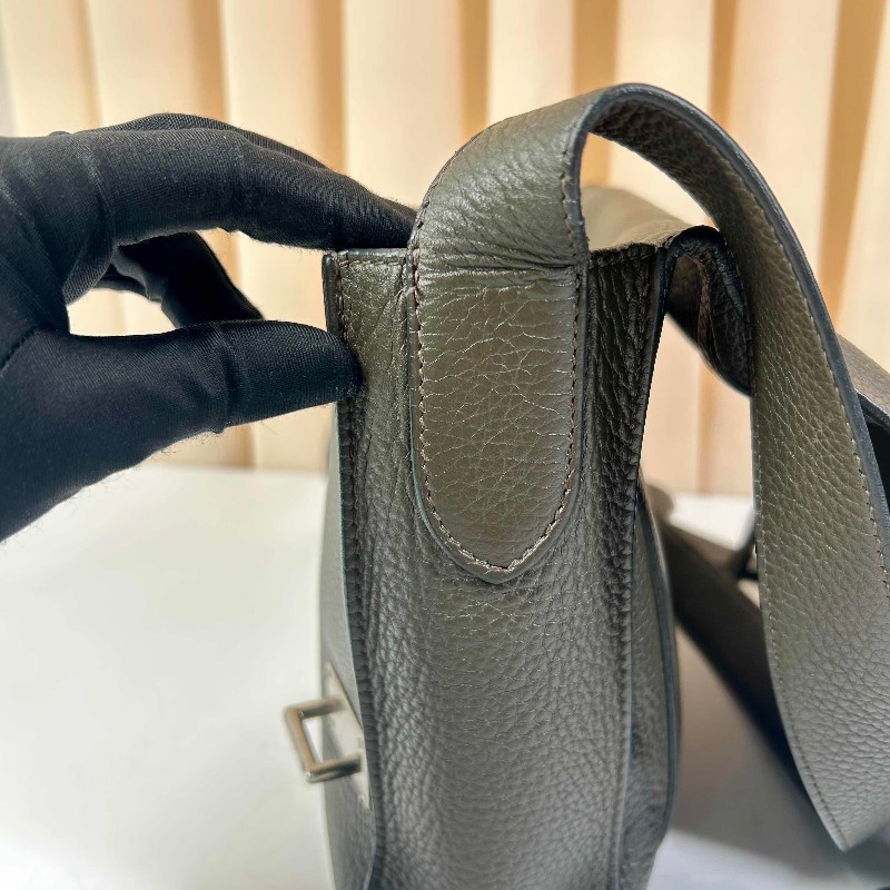 Hermes 1290 Steve caporal 男士雙扣郵差包斜背包 Togo皮-6