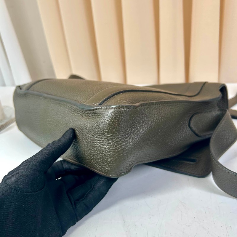 Hermes 1290 Steve caporal 男士雙扣郵差包斜背包 Togo皮-9