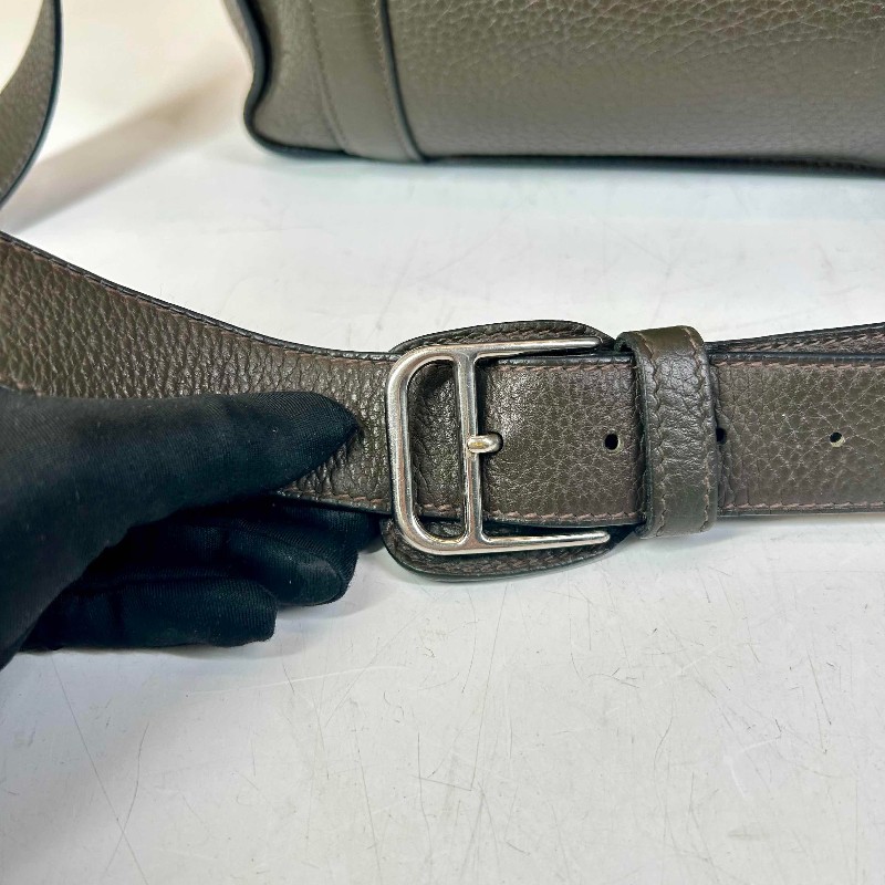 Hermes 1290 Steve caporal 男士雙扣郵差包斜背包 Togo皮-11