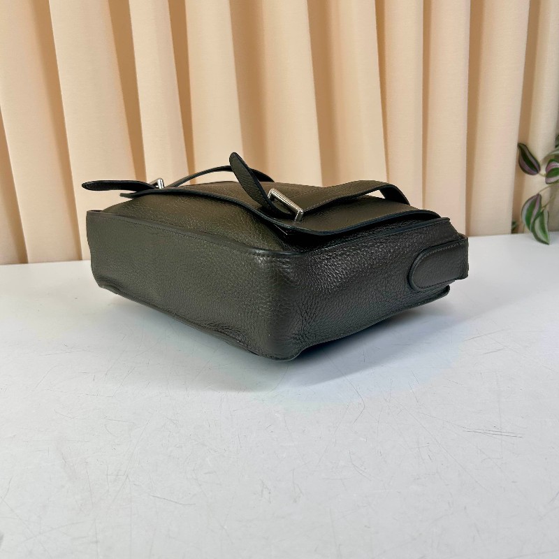 Hermes 1290 Steve caporal 男士雙扣郵差包斜背包 Togo皮-13