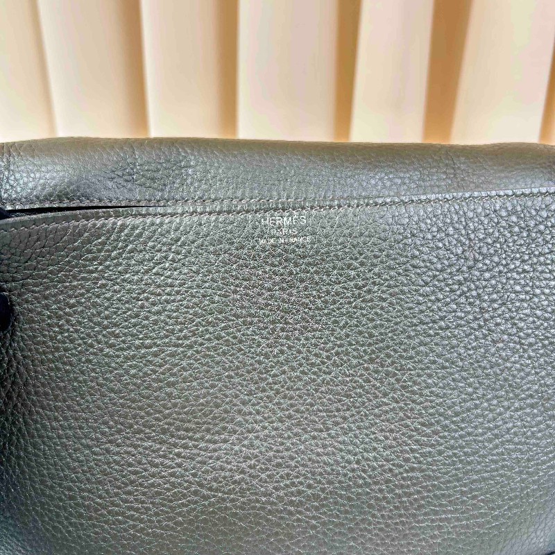 Hermes 1290 Steve caporal 男士雙扣郵差包斜背包 Togo皮-14